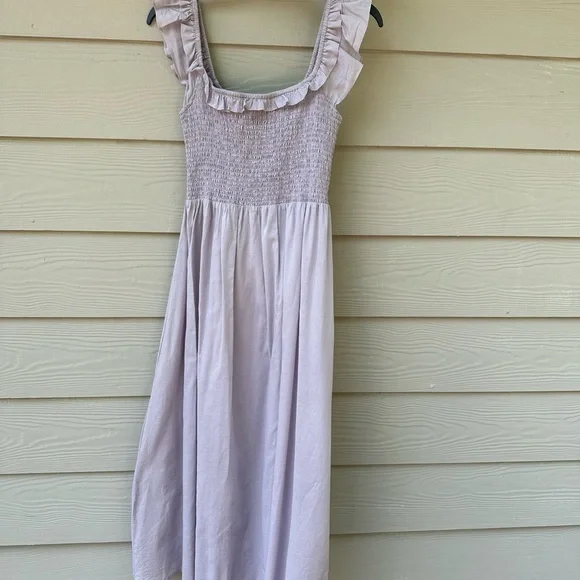 REFORMATION Noreen Smocked Ruffle Dress Midi - Picture 6 of 12